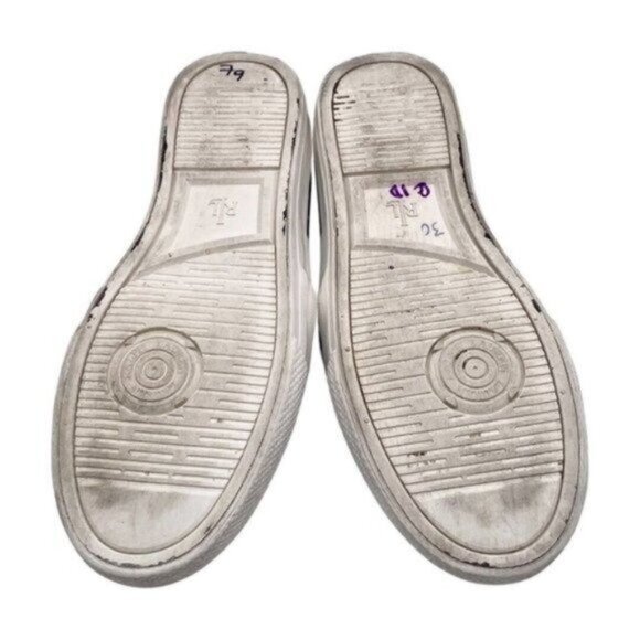 Lauren Ralph Lauren Jinny Canvas Coated Logo Pattern Slip On Sneaker Size 7 - Picture 6 of 7